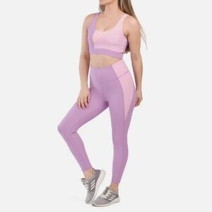 WILO The Label Colorblock Ribbed Active Set Pink Purple L